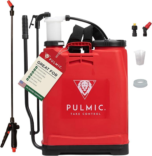 PULMIC Raptor 16 Professional Backpack Sprayer, Lawn and Garden Sprayer, Padded Shoulder Strap for Pests & Weeds, Watering, and Spraying Plants, Manual Pump with Lower Wear, 4 Gallon Backpack Sprayer