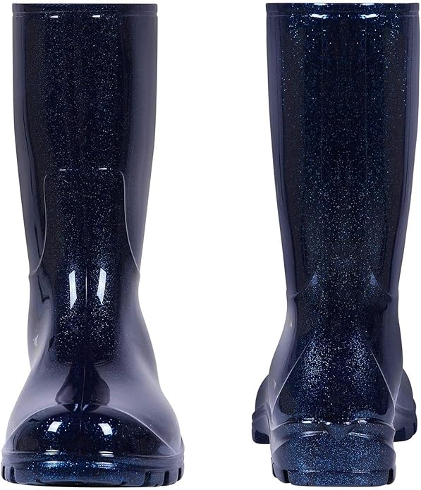 Asgard Women's Mid Calf Rain Boots Printed Waterproof Rubber Boots Short Garden Shose