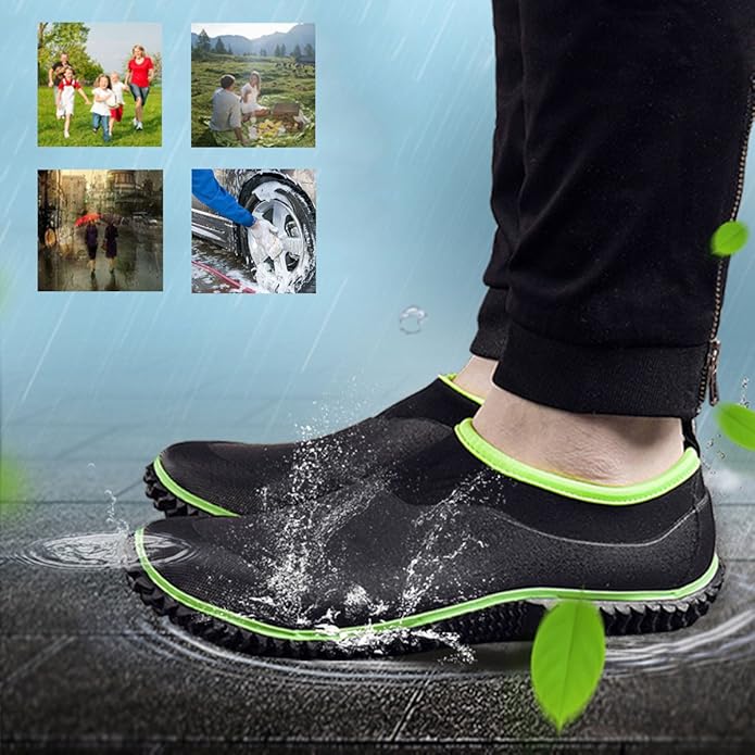 TENGTA Unisex Waterproof Garden Shoes Womens Rain Boots Mens Car Wash Footwear
