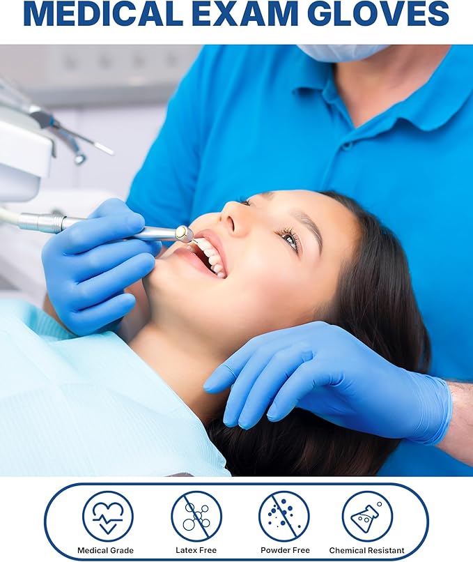 Schneider Vinyl Synthetic Exam Gloves, 4 Mil, Latex Free Disposable Gloves for Medical, Cooking, Cleaning, and Food Prep