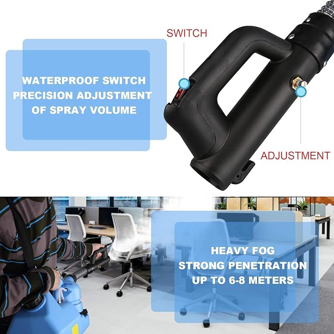 5L Portable ULV Electric Sprayer, Electric Atomizer Sprayer,Portable Foggers,Agriculture Fogging Machine for Home Indoor,Spraying Distance 8-10m,Mist Droplet Size 5-50μm
