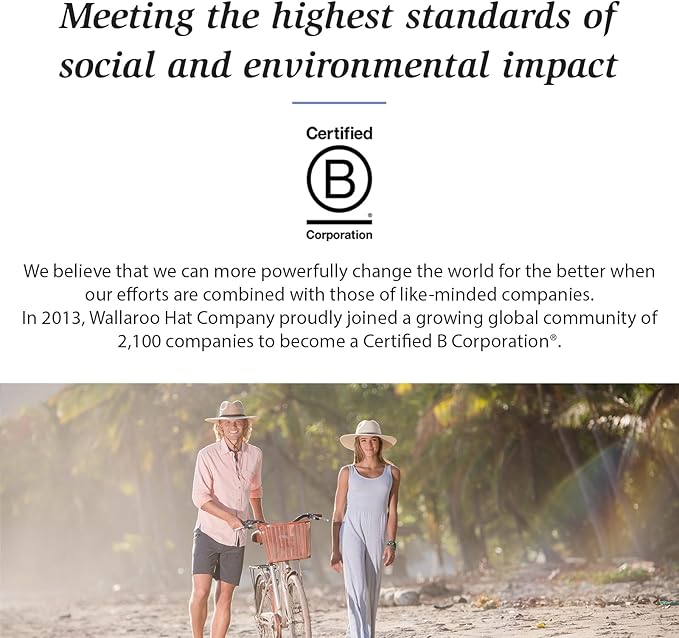 Wallaroo Hat Company Women’s Caroline Fedora Sun Hat – UV Sun Protection, Packable, Adjustable, Travel-Friendly, Medium Size