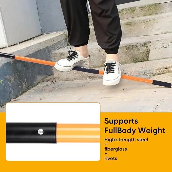 Garden Hoe Tool .for Weeding with Long Fiberglass Handle 57 Inches，Heavy Duty Hoe Garden Tool,