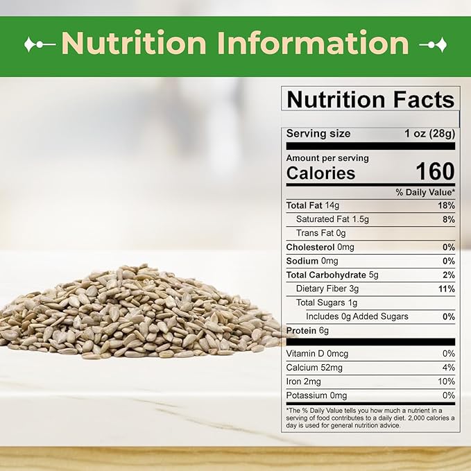 Sincerely Nuts Organic Sunflower Seed Kernels Raw (No Shell) (1lb bag) | Nutritious Antioxidant Rich Superfood Snack | Source of Protein, Fiber, Essential Vitamins & Minerals | Vegan and Gluten Free