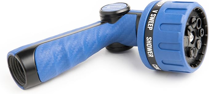 5-Pack Corvid Heavy Duty 8-Pattern Garden Hose Nozzle with Thumb Control, Adjustable High-Pressure Watering Spray Nozzle with Ergonomic Handle - Perfect for Lawn & Garden, Car Wash, Pet Cleaning