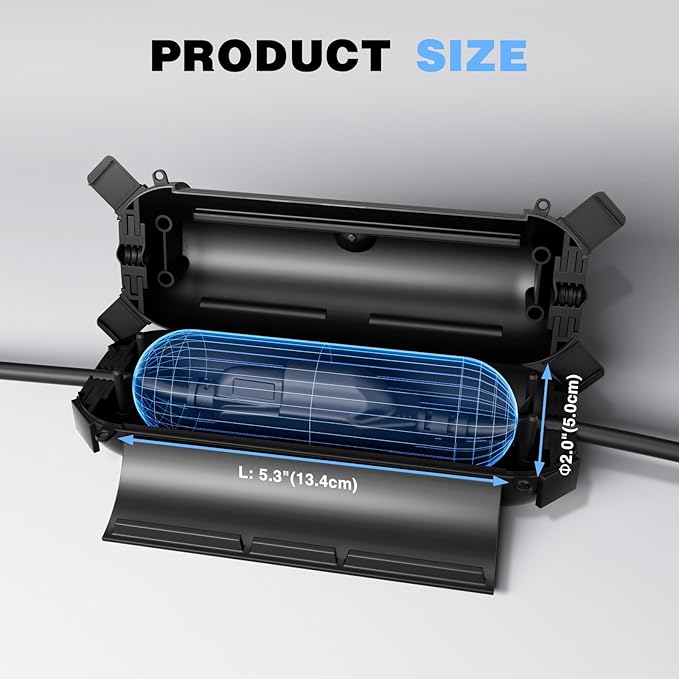 Flemoon [9 Pack] Outdoor Extension Cord Safety Cover, IP44 Waterproof Connection Protector, Weatherproof Electrical Box for Outdoor Plug, Outlet, Holiday Light, Christmas Decorations, Black