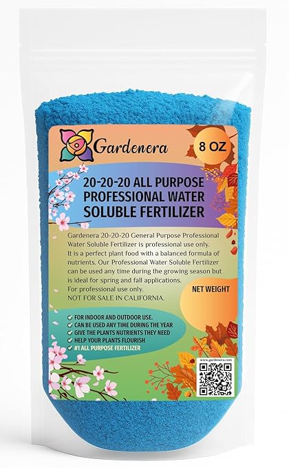 𝐁𝐄𝐒𝐓𝐒𝐄𝐋𝐋𝐄𝐑 20-20-20 Water-Soluble Fertilizer – Powder for Liquid Plant Food for Indoor & Outdoor Plants, Orchids, Vegetables, Lawns, Flowers – 20 20 20 Fertilizer [8 OZ]