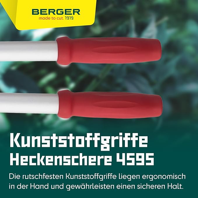Berger hedge shear comfort 4595 with serrated blades and damper, length 57 cm