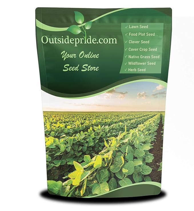 Outsidepride Soybean Seeds - 10 lbs High-Protein & High Yield Heirloom Variety Soy Beans, Ideal for Oil Processing, Forage, Animal Food Plots, & Wildlife Feed for Poultry & Other Farm Animals