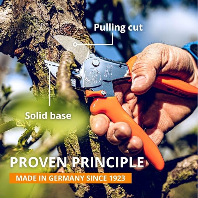 Original LÖWE Professional Anvil Pruner Garden Tools 1.104 | Robust & Sharp Hedge Trimmer | Use As Pruners, Garden Shears, Heavy Duty Handheld, Pruning Shears for Gardening | Made in Germany