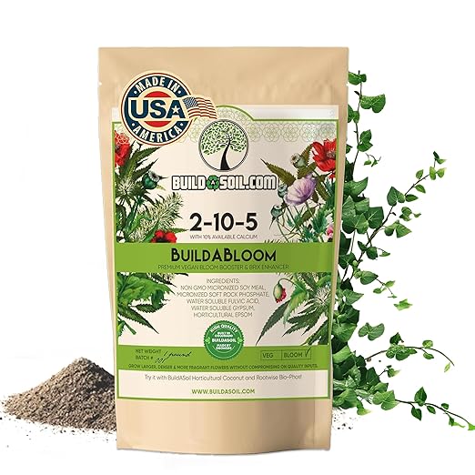BuildASoil Vegan Bloom Booster & Flower Fertilizer – Organic Hydrangea & Rose Fertilizer Plant Food, Bloom Booster Fertilizer for Outdoor Gardens & Houseplants – Natural Soil Flower Food, 5 LB Bag