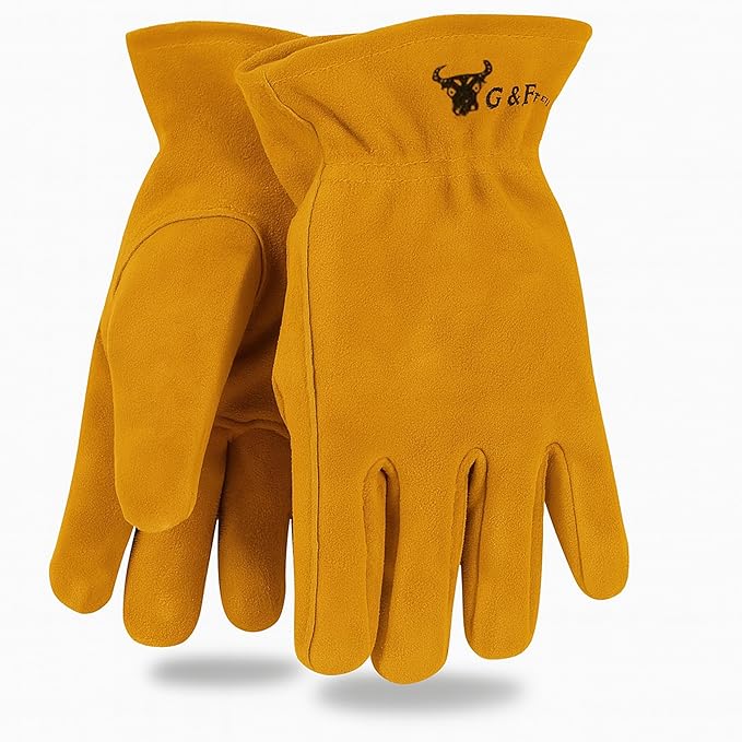 JustForKids Synthetic Leather Kids Garden Gloves Grey, 4-6 Years Old, Durable, Breathable, Non-Slip, Adjustable Safety Cuff, Child-Sized Work Gloves for Planting, Digging, Weeding, Outdoor Play, DIY