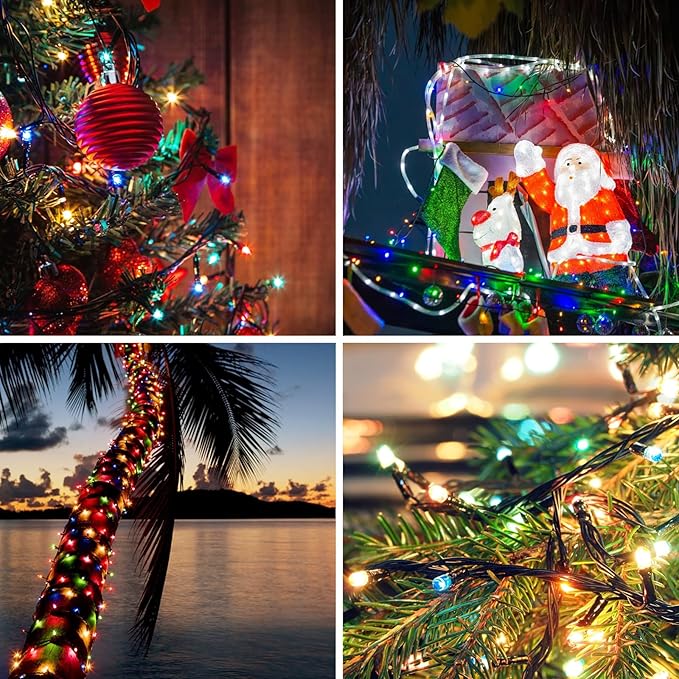 300 LED Christmas String Lights, 108FT - UL Certified Outdoor & Indoor Fairy Lights for Tree, Patio, Garden, Party, Wedding, Halloween, Holiday Decor