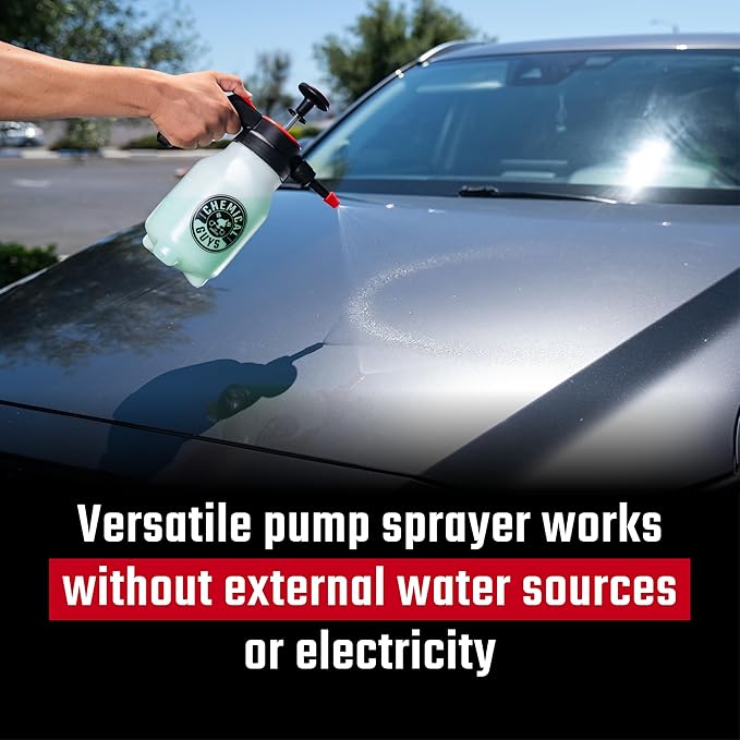 Chemical Guys Mr. Sprayer Full Function Pressure Atomizer and Pump Sprayer - Professional 50 oz Bottle for Home, Garden, Car Detailing, Cleaning and Washing - Easy Pump Action and Adjustable Spray