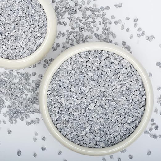 10LB Grey Tumbled Decorative Gravel – 1/5 Inch Unpolished Natural Stones for Planters, Succulents, and Vase Fillers, Perfect for Gardening and Landscaping Projects