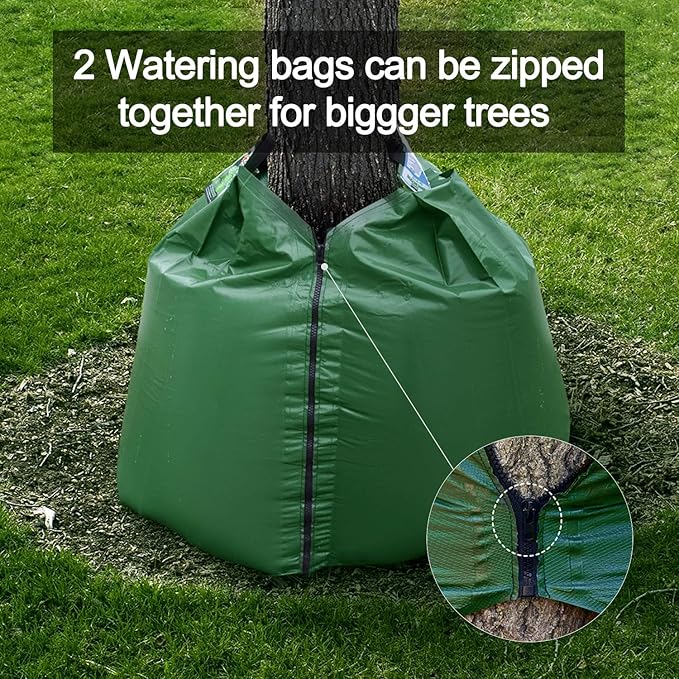12 Pack 20 Gallon Tree Watering Bags, Reusable, Heavy Duty, Slow Release Water Bags for Trees, Premium PVC Tree Drip Irrigation Bags