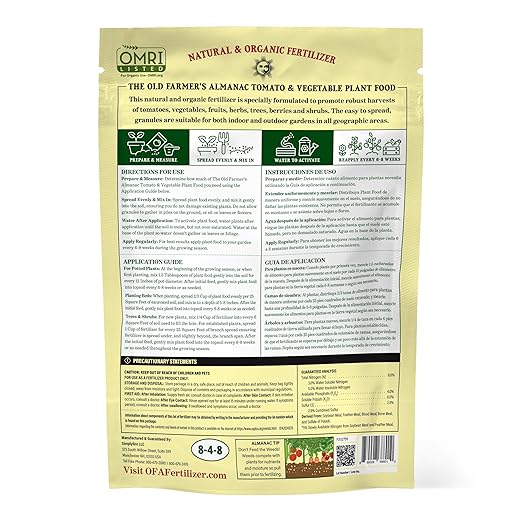 The Old Farmer's Almanac Organic Tomato & Vegetable Plant Food Fertilizer