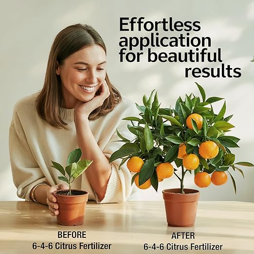 𝐁𝐄𝐒𝐓𝐒𝐄𝐋𝐋𝐄𝐑 Citrus Fertilizer + Vital Micronutrients - Perfect Balanced NPK for All Citrus - for Indoor and Outdoor Plants - Orange, Lime, Avocado and Lemon Tree Fertilizer - 1 Quart
