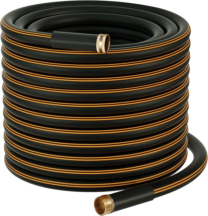 Atlantic Heavy Duty Garden Hose 200 ft x 5/8 Inch Black Color Water Hose (200 Feet)