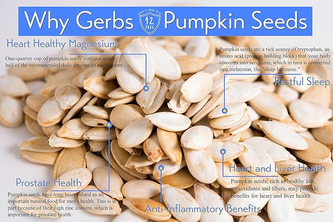 Jumbo Sized Lightly Sea Salted Pumpkin Seeds in Shell by Gerbs - 4 LBS - Top 11 Food Allergen Free & Non GMO - Premium Giant Size Whole Roasted Pepitas – COG USA