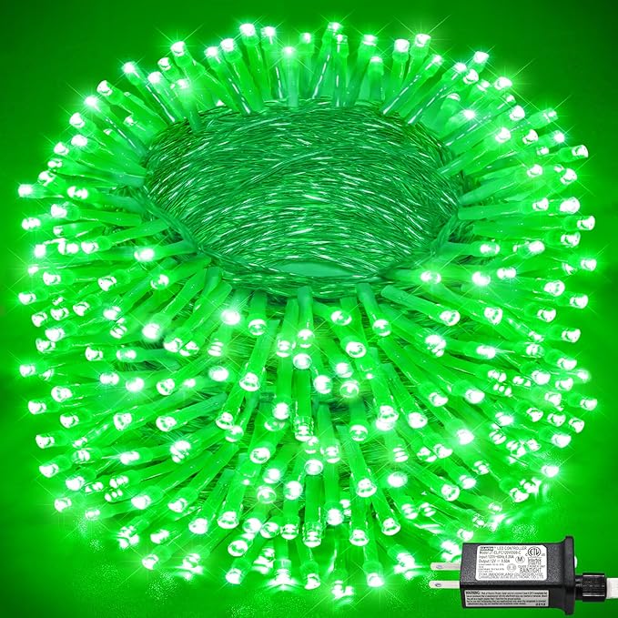 165FT 500 LED Christmas Lights, Plug in Christmas String Lights with Waterproof, 8 Modes Twinkle Fairy Lights for Xmas Garden Tree Holiday Decorations, Green