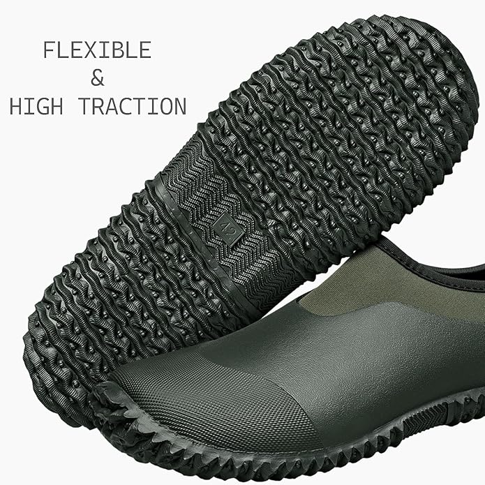 TENGTA Unisex Waterproof Garden Shoes Womens Rain Boots Mens Car Wash Footwear