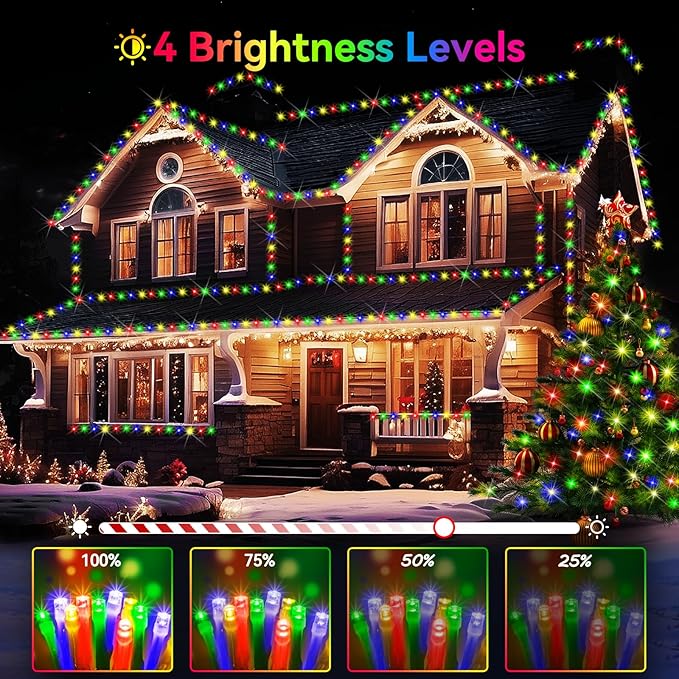 Hezbjiti Christmas String Lights Outdoor, 1000 LED 394ft 8 Lighting Modes Christmas Fairy Lights with Remote and Timer for Home, Birthday, Wedding, Party, Tree Decorations (1000 LED, Multicolor)