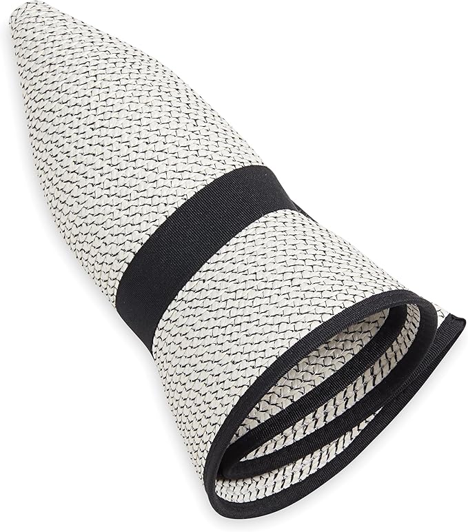 Wallaroo Petite Darby Hat (Small, Ivory/Black) – Women’s UPF 50+ Cloche Style | 2¾-Inch Brim | Packable Adjustable | Perfect for Outtings, Travel, & Daily Walks