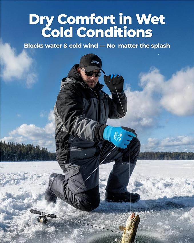 toolant Waterproof Winter Work Gloves for Men and Women, ANSI A4 Cut Resistant Freezer Gloves for Outdoor Cold Weather