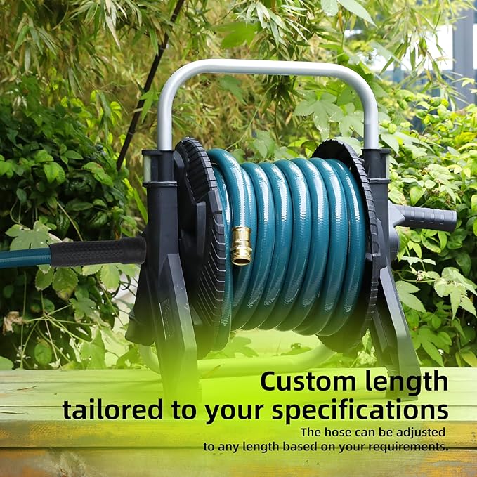 Worth Leader Short Garden Hose 3/4 in. x 10 ft. -Heavy Duty,Durable,Lightweight,Male to Female Fittings -No Kink Leakproof PVC Flexible Water Pipe -Brass Aluminum Ends for Household & Commercial-Green