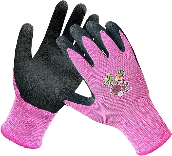 Evridwear Kids Gardening Gloves for Boys Girls Outdoor Yard Work,Planting (3-12 years)
