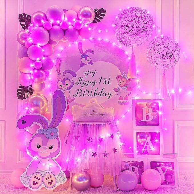 100FT 300 LED Christmas Lights Outdoor, Plug in Christmas String Lights Indoor, Waterproof & 8 Modes & Timer Function, Connectable Fairy Twinkle Light for Bedroom Patio Wedding Party Decor, Pink