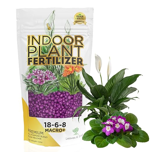 Indoor Plant Fertilizer Pellets | 18-6-8 Macro Plus for Seedlings and Mature Plants | Multi-Purpose Blend & Gardening Supplies| 5.2 oz Resealable Packaging