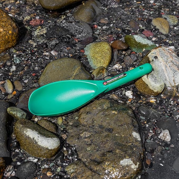 ASR Outdoor 12.5 Inch Prospecting Large Sand Scoop Plastic Trowel for Metal Detector Gold Panning, Green