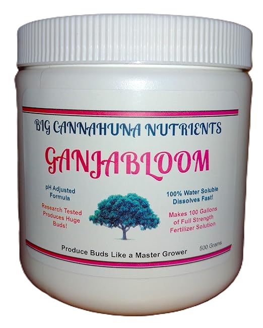 Big Cannahuna Nutrients Ganjabloom - Fertilizer for Flowering Plants, 500 Grams