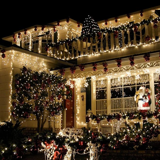 TW SHINE 66FT 200 LED Color Changing Christmas Lights, Warm White & Multi Color Waterproof String Lights with 11 Functions, Remote Christmas Decorations for Indoor Outdoor Party Wedding Garden Decor