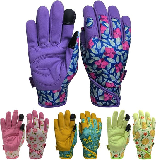 Thorn Proof&Puncture Resistant Gardening Gloves with Grip,Garden Glove for Women, Leather Yard Work Gifts