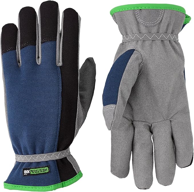 Hestra Job Garden Robin Durable Adult Work and Gardening Gloves, Washable Gloves for Everyday Gardening, Yard Work & Tool Use