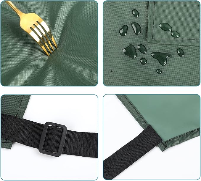 2 Pack Waterproof Rubber Vinyl Apron 40 Inch Light Duty Model Chemical Resistant Work Apron Clothes Durable Extra Long Black with Adjustable Bib Apron for Dishwashing Lab Work Butcher Cleaning Green
