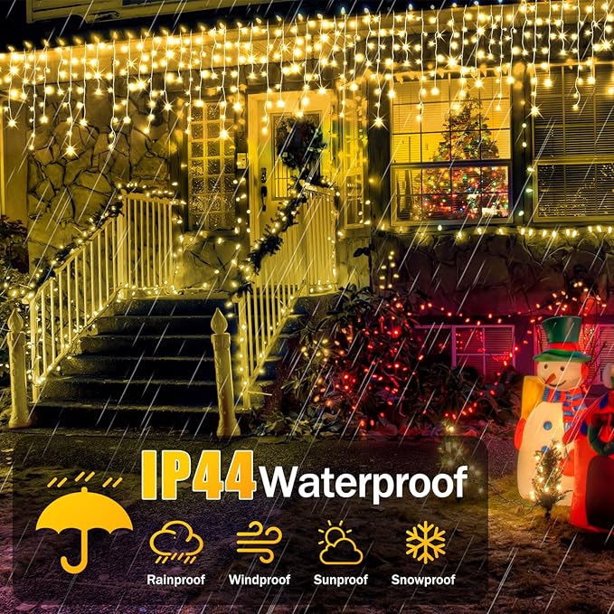 98FT Christmas Lights Outdoor Decorations 900LED Fairy String Light 12 Lighting Modes with Timer Memory Waterproof Christmas Light for Yard Roof Party Holiday Wedding Garden Decor