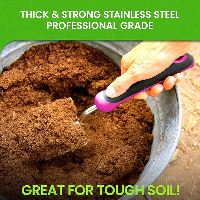 Garden Guru Super Strong Garden Trowel Hand Shovel - Stainless Steel - Rust Resistant - Ergonomic Grip - Perfect Tool for Gardening, Transplanting and Digging in Garden Beds (Pink) - 1 Case (50 Pcs)