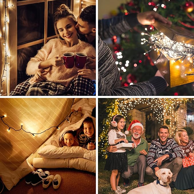 300 LED Christmas String Lights, 108FT - UL Certified Outdoor & Indoor Fairy Lights for Tree, Patio, Garden, Party, Wedding, Halloween, Holiday Decor