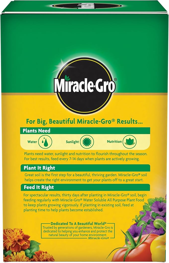 Miracle-Gro Water Soluble All Purpose Plant Food, For All Indoor or Outdoor Plants, Roses, Flowers, Vegetables, Houseplants, Trees, and Shrubs, 1.5 lbs