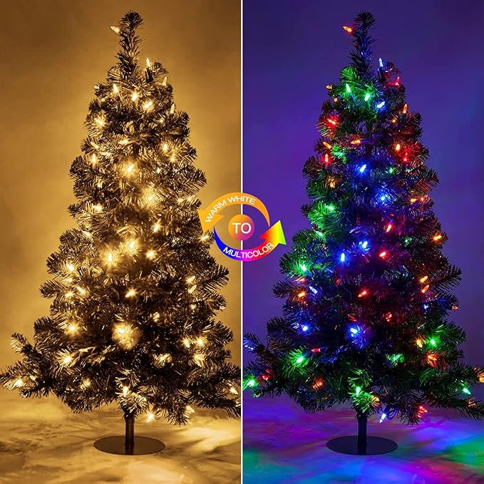 Christmas Lights 33ft 100 LED Battery String Lights with Timer Memory Function USB or Battery Powered Waterproof String Lights for Indoor Outdoor Decoration