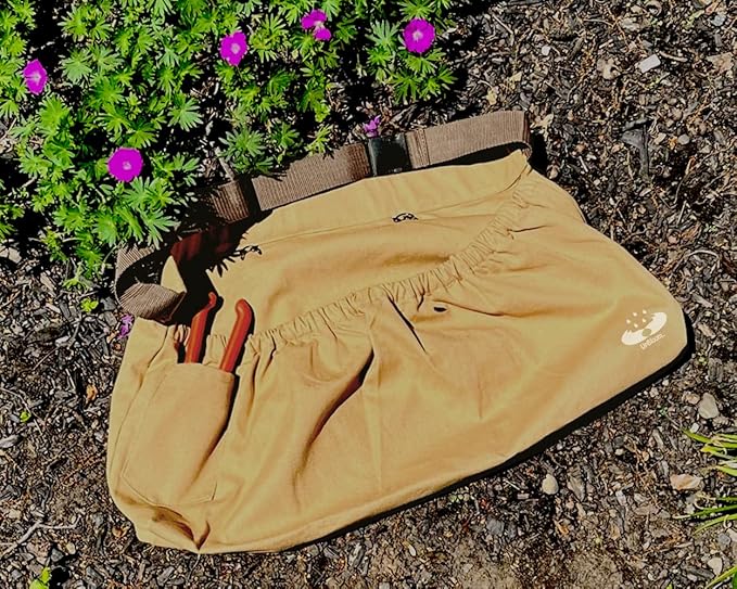UpBloom Harvest & Weeding Waist Apron with Pockets | Berry Picker/Garden Apron/Foraging Bag for Harvest - Vegetables, Fruits