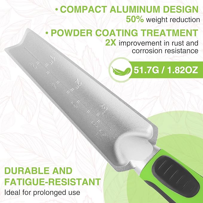 WORKPRO 5PCS Garden Tool Set, Powder Coating Compact Aluminum Gardening Tool Set with Repotting Mat, Outdoor Garden Hand Tools, Ideal Gardening Gift, Green