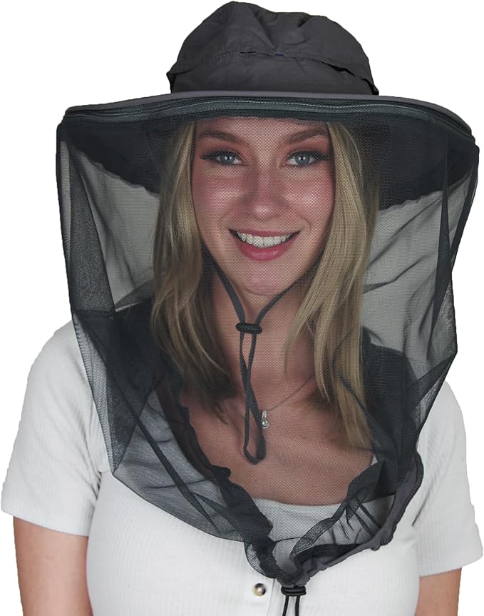 Mosquito Head Net Hat, Providing a Physical Barrier to Help Keep Mosquitoes and Bugs Away from Your Face