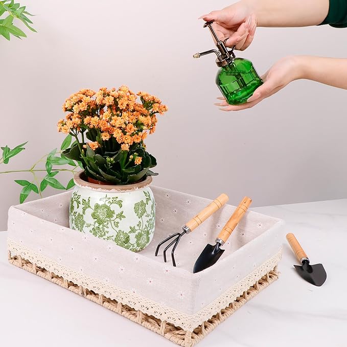 Ceramic Pot for Planter, Vintage Flower Pot with Drainage Holes, 6.29 inch Ice Crack Glazed Indoor Planters Pot (Modern)