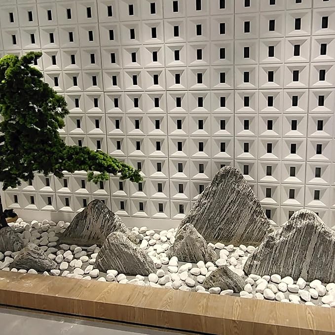 20 lbs White Rocks for Landscaping, 2-3 Inch Large River Rocks. Decorative Pebbles for Plants Indoor, Vases, Aquariums Gravel, Crafting and Garden