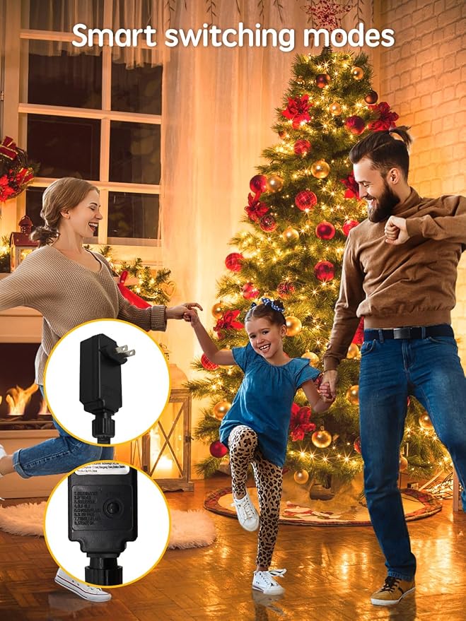 300 LED Christmas Lights Outdoor, 115FT Warm White Christmas Tree Lights with Remote Control, 8 Modes Fairy Light Plug in Outside IP65 Waterproof for Xmas Tree Patio Bedroom Holiday Party Wedding